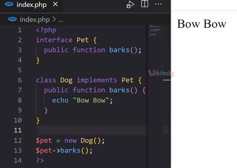 Interface With Example In Php