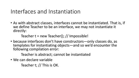 Interfaces Cannot Be Used To Instantiate Variables