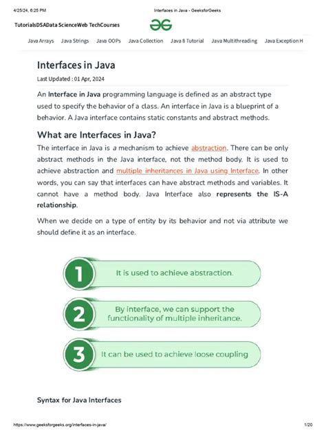 Interfaces In Java Geeksforgeeks