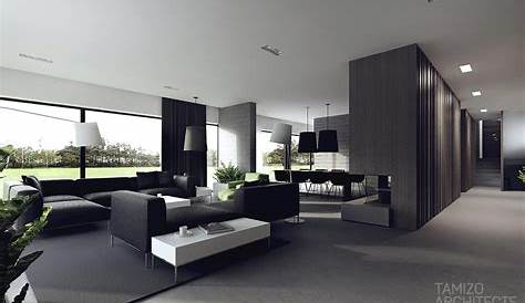 Interieur Noir Et Blanc Design 1001 + Façons D'aménager Le Salon De Manière