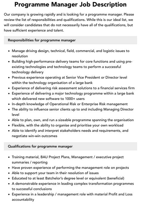 interim programme manager jobs