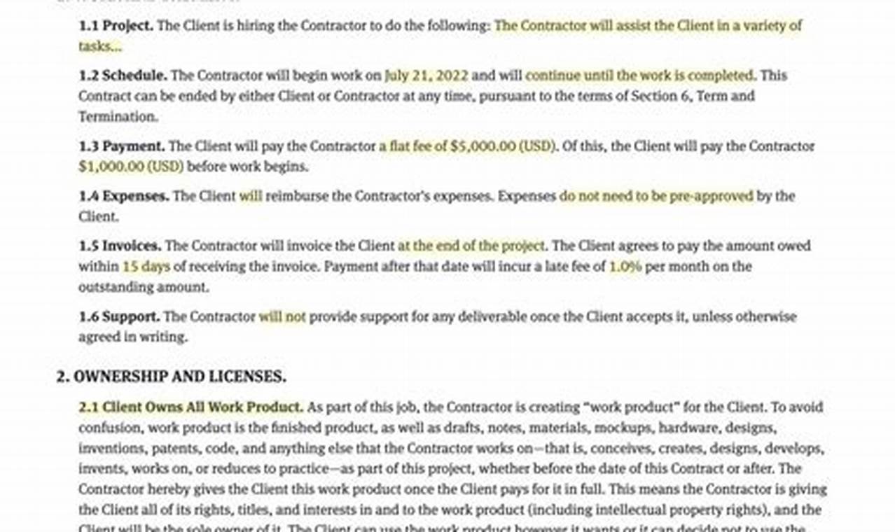 Interior Design Contract PDF