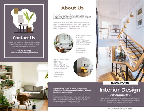 Bi Fold Interior Brochure Design Template in PSD, Word, Publisher