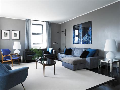 Interiores Azul Con Gris