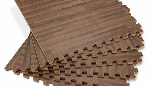 Interlocking EVA Foam Wood Grain Puzzle Mat Floor Tiles 64 Square Ft