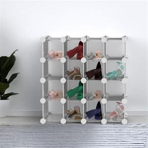 Interlocking Stackable Plastic Storage Cubes