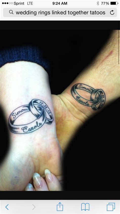 Interlocking Wedding Ring Tattoos Designs