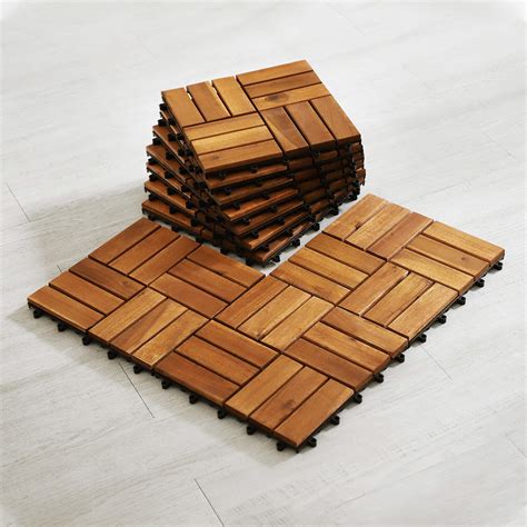 interlocking wood floor panels