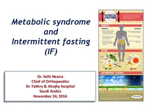 intermittent fasting for metabolic syndrome