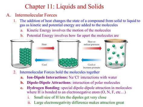 intermolecular attraction solid liquid gas