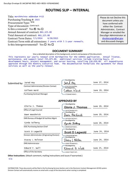 Internal Routing Code