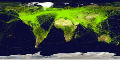 international airline flight paths