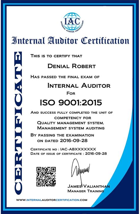 international auditor training