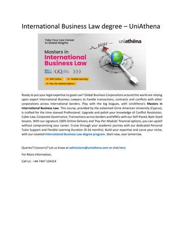 international business law degree
