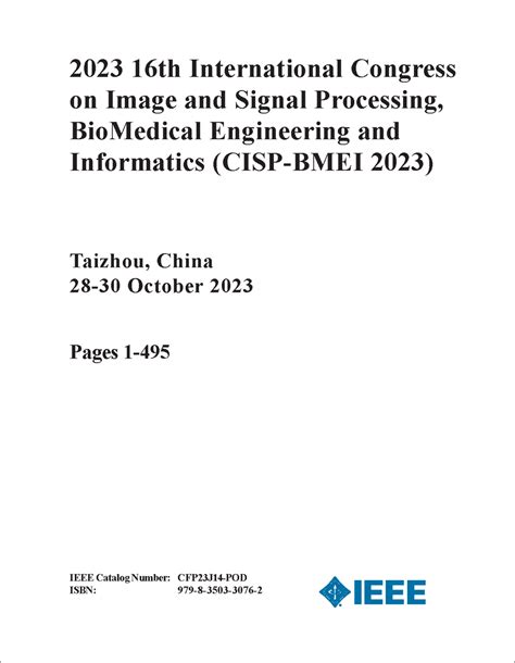 International Congress On Image And Signal Processing Biomedical Engineering And Informatics