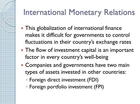international monetary relations