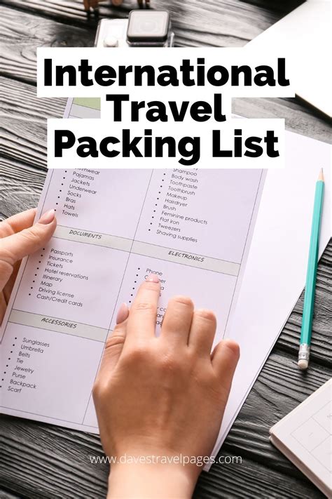 international packing list pdf