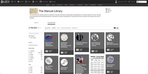 internet archive manual library