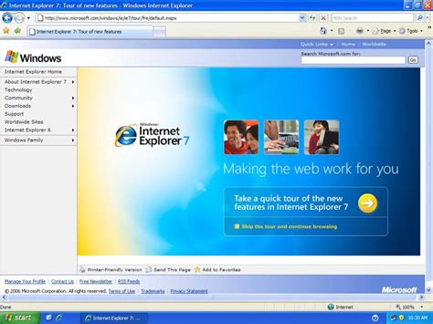 internet explorer 7 download for windows xp