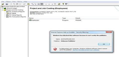 Internet Explorer Add-On Installer Security Warning Java