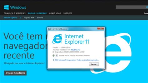 Internet Explorer No Windows 7