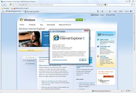 internet explorer old version 8