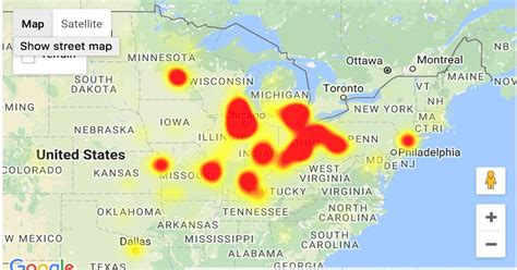 internet outage map by zip code