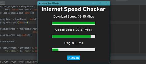 internet speed test html code