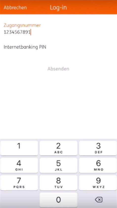 internetbanking pin bei ing diba