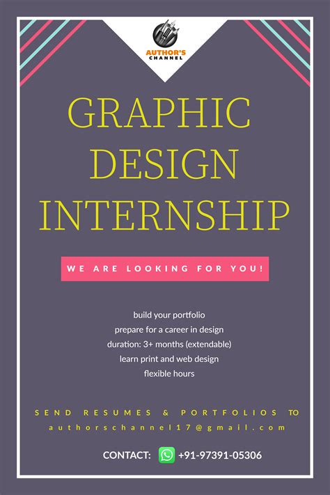 Graphic Design Internship Flyer Template PosterMyWall