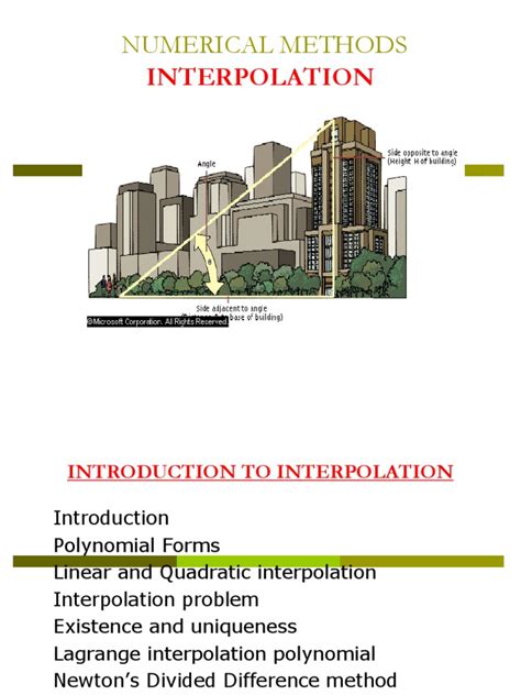 interpolation methods in numerical methods pdf