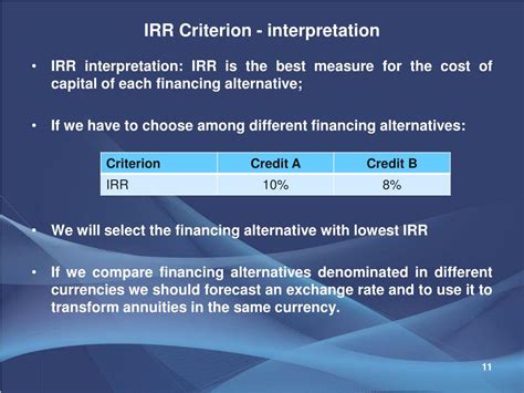 interpretation of irr