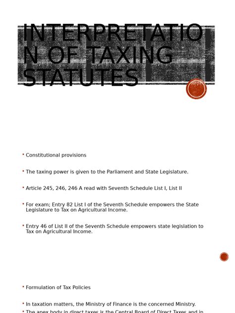 Lets See Interpretation Of Taxing Statutes References