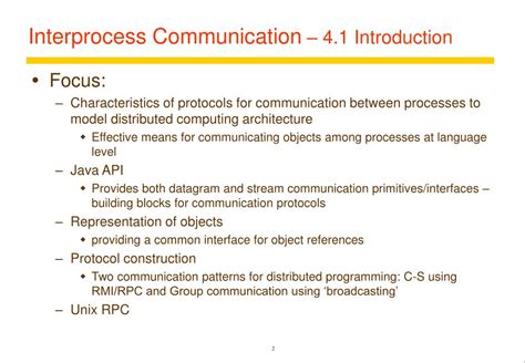 interprocess communication in distributed system ppt