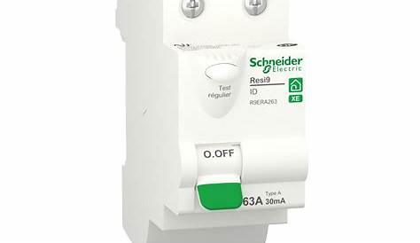 SCHNEIDER A9R31263 Interrupteur différentiel, 2P, 63A