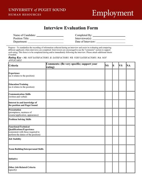 Interview Evaluation Form 9+ Examples, Format, Pdf Examples