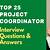 interview questions for project coordinator