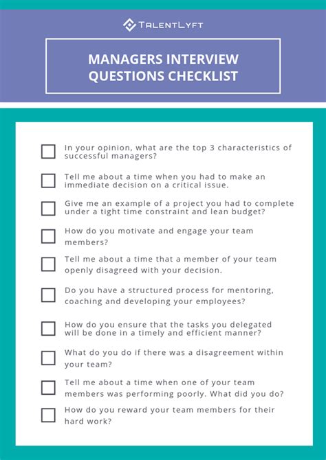 interview answers for manager position