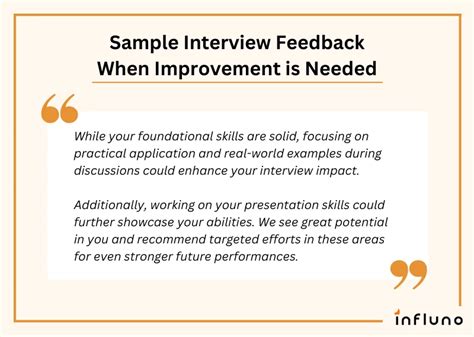 interview feedback examples