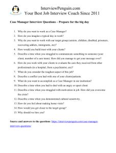 interview questions and answers for case manager position