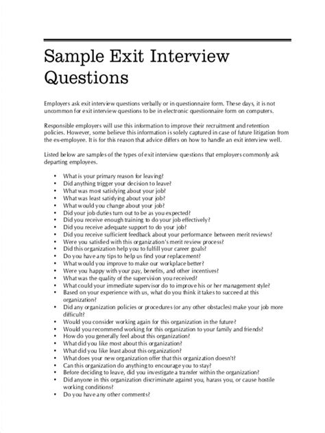 interview survey questions examples