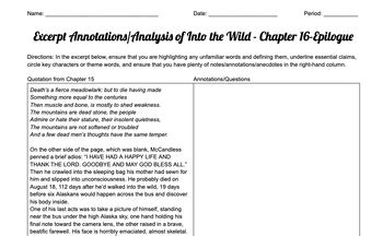 Into The Wild Book Annotations