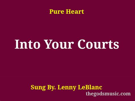 into your courts lyrics