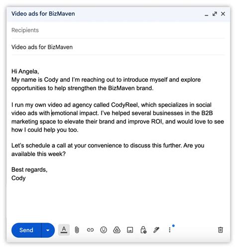 intro email examples spm