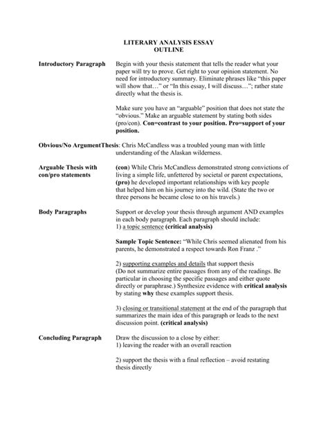 intro paragraph examples literary analysis
