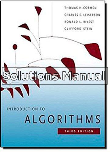 intro to algorithms solution manual