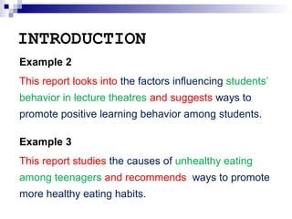 introduction for reporting in class by group ppt