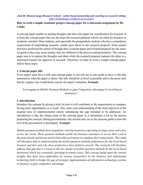 introduction in concept paper example