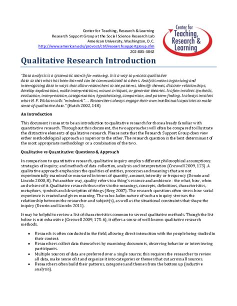 introduction in research example qualitative