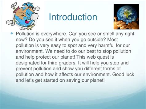 introduction of pollution for project